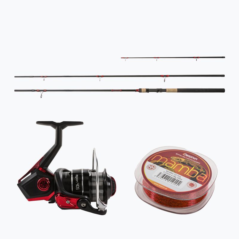 Set feeder Delphin RedFEED Undiță + Mulinetă + Fir