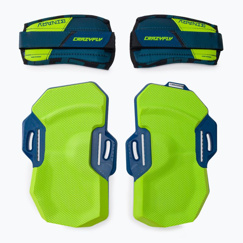 Kiteboard tampoane și curele CrazyFly Binary Binding verde T016-0236