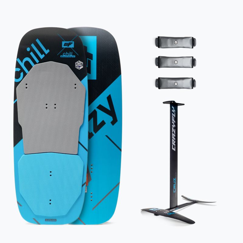 Planșă de kitesurfing + hidrofoil CrazyFly Chill Cruz 690 albastru T011-0004