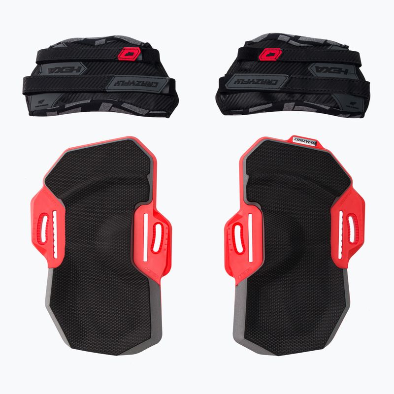 Kiteboard tampoane și curele CrazyFly Hexa II Extreme negru T016-0261