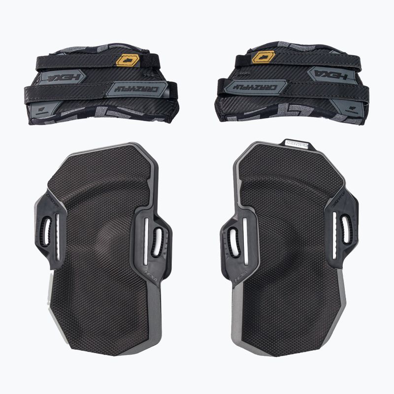 Perne și curele pentru kiteboarding CrazyFly Hexa II LTD albastru marin T016-0262