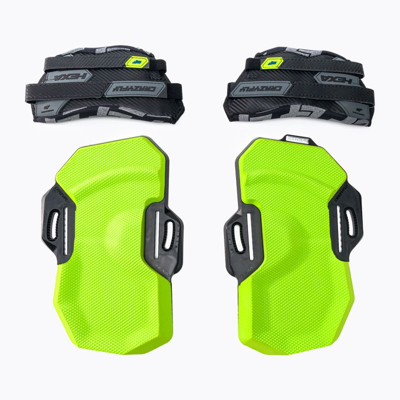 CrazyFly Hexa II LTD Neon kiteboarding tampoane și curele albastru marin-verde T016-0263
