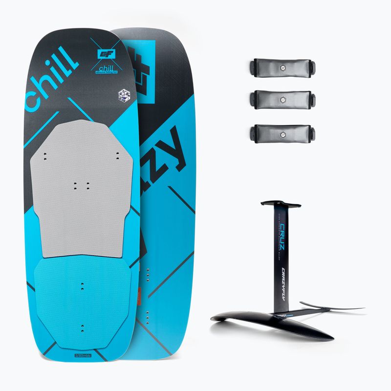 Planșă de kitesurfing + hidrofoil CrazyFly Chill Cruz 1200 albastru T011-0012