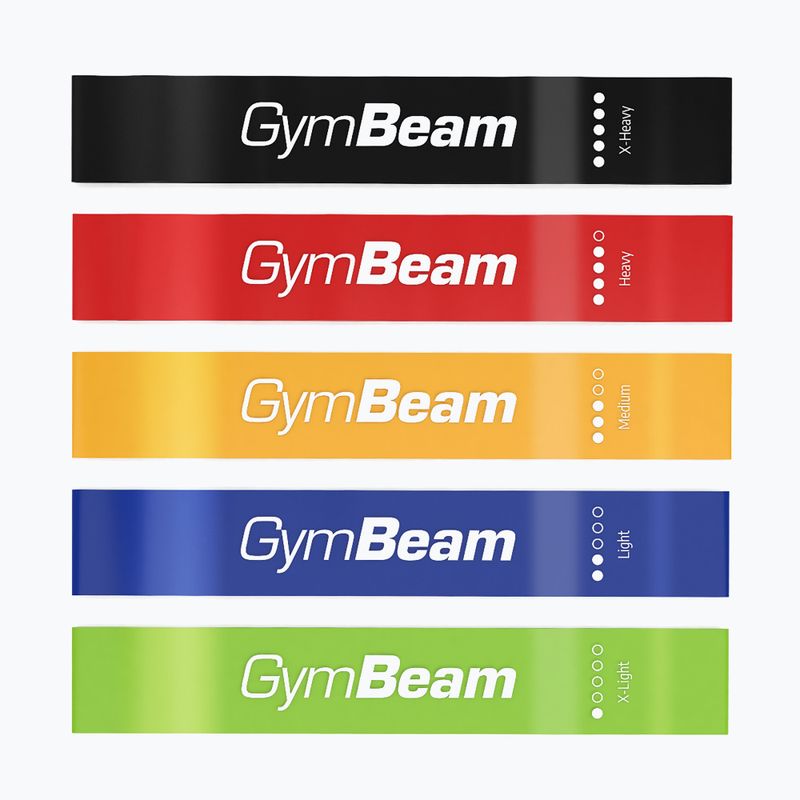Set benzi de rezistență GymBeam Resistance 5 5 buc. multicolor