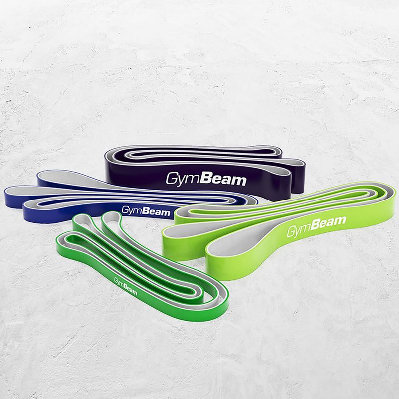 Set de benzi de rezistență GymBeam DuoBand 4 pack black/lime/navy/green 2