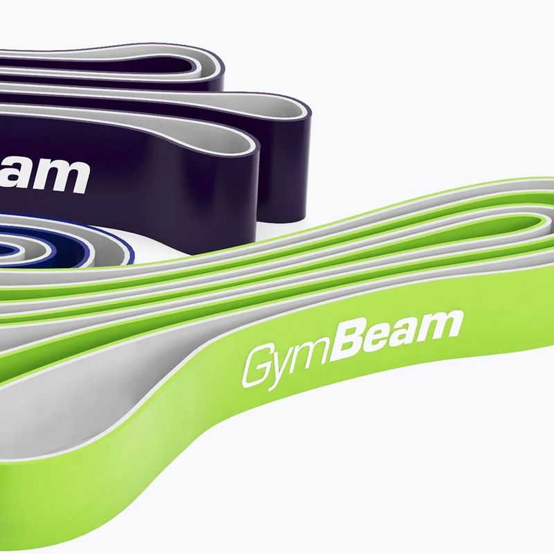 Set de benzi de rezistență GymBeam DuoBand 4 pack black/lime/navy/green 3