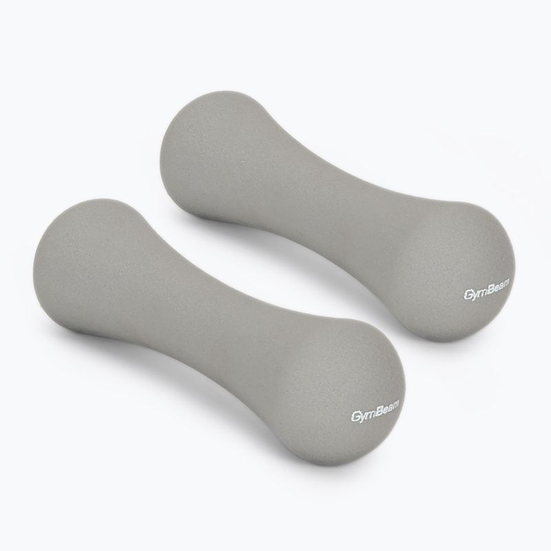 Gantere GymBeam Neoprene Dumbbells 2 x 1 kg light grey