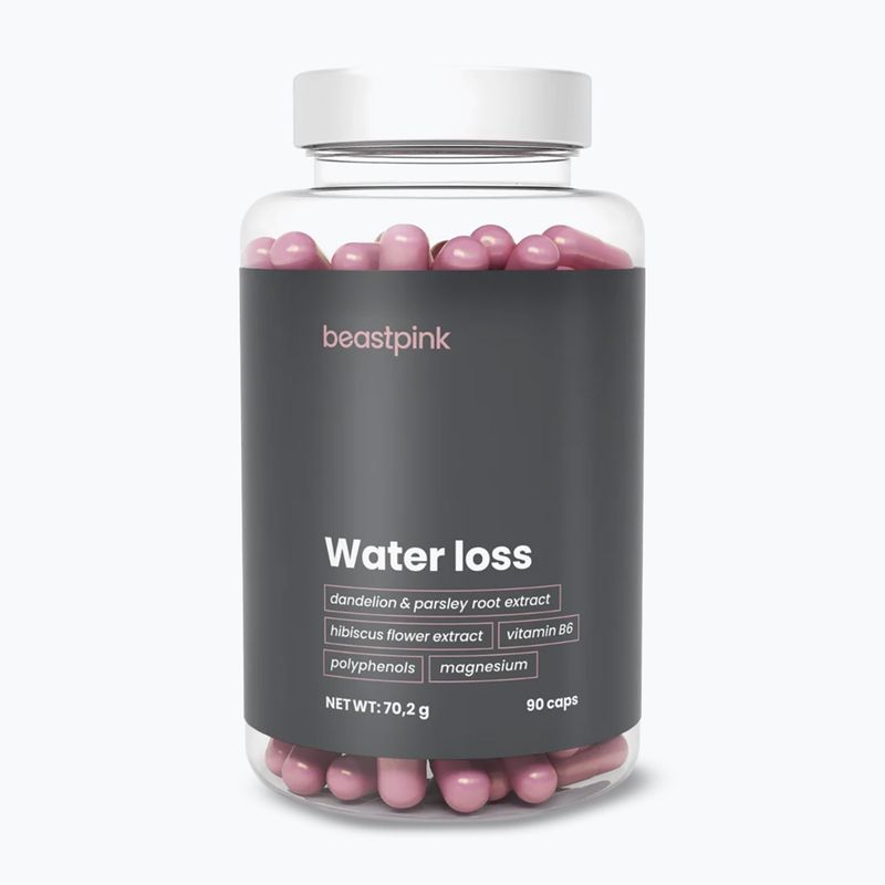 Supliment GymBeam Water Loss - BeastPink 90 kapsułek