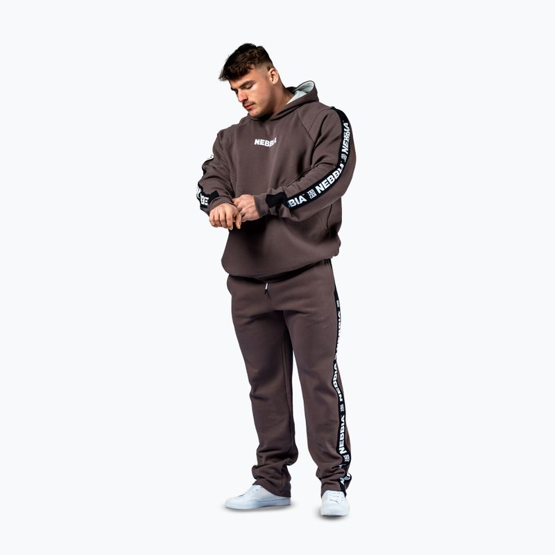 Bluză pentru bărbați NEBBIA Hero Hoodie brown 2