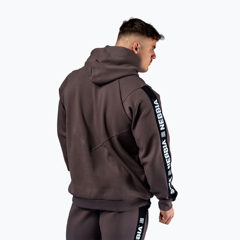 Bluză pentru bărbați NEBBIA Hero Hoodie brown 4