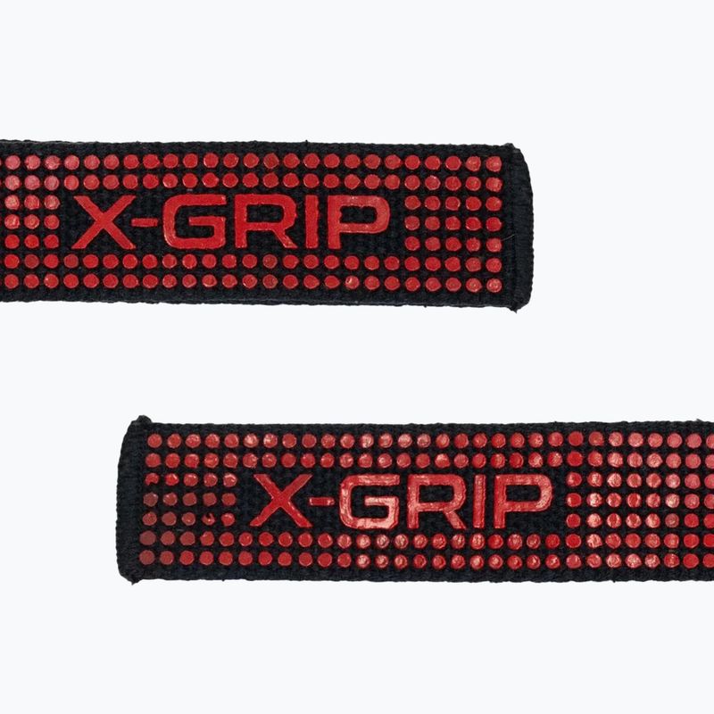 Benzi pentru ridicarea greutăților GymBeam X-Grip black/red 2