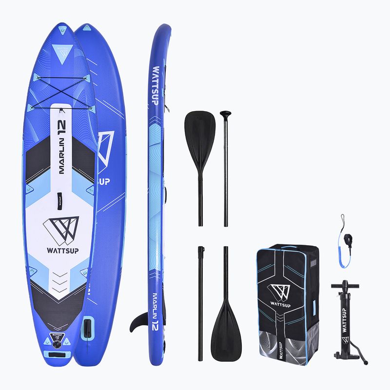 Placă SUP WATTSUP Marlin Combo 12'0''x33''x6'' albastră PB-WMAR121-K