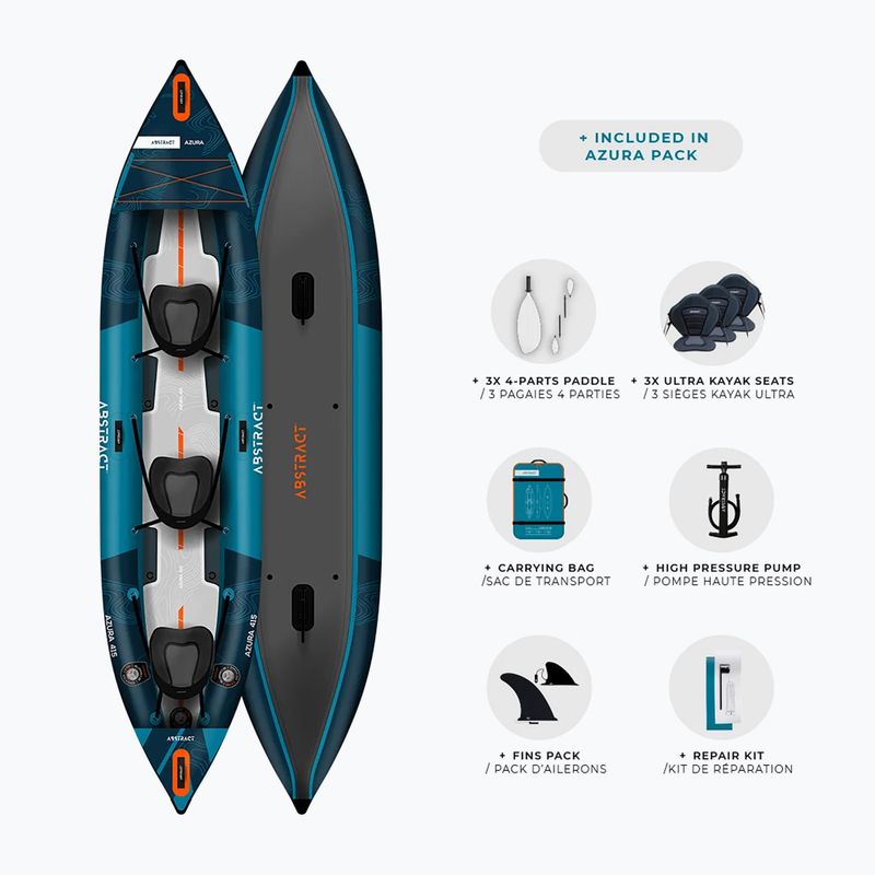Caiac gonflabil pentru 3-persoană  ABSTRACT Azura 415 cm