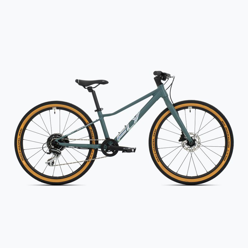 Bicicletă pentru copii Superior F.L.Y. 24 DB matte trooper green/hologram chrome