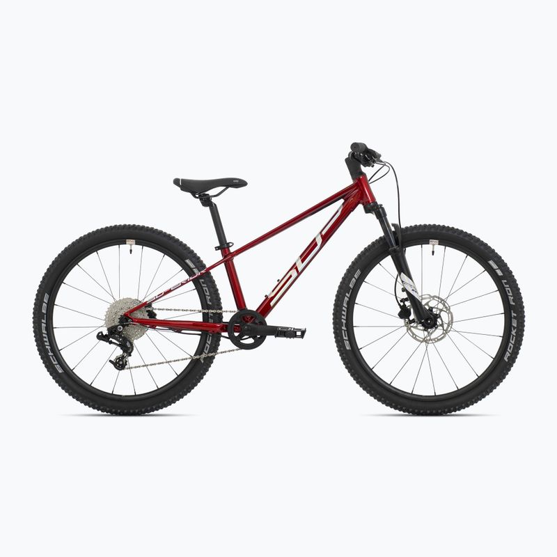 Bicicletă pentru copii Superior Team 24 gloss dark red/hologram chrome