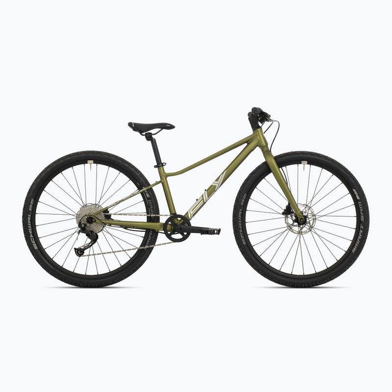 Bicicletă pentru adolescenți Superior F.L.Y. 27 matte trooper green/hologram chrome