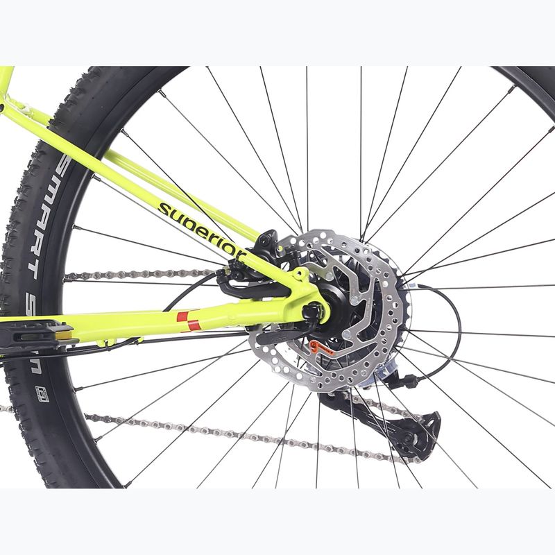 Bicicletă pentru tineret Superior RACER 27 matte radioactive yellow 8