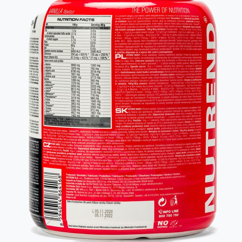 Zer Nutrend Hydro 800g vanilie VS-074-800-VA 3