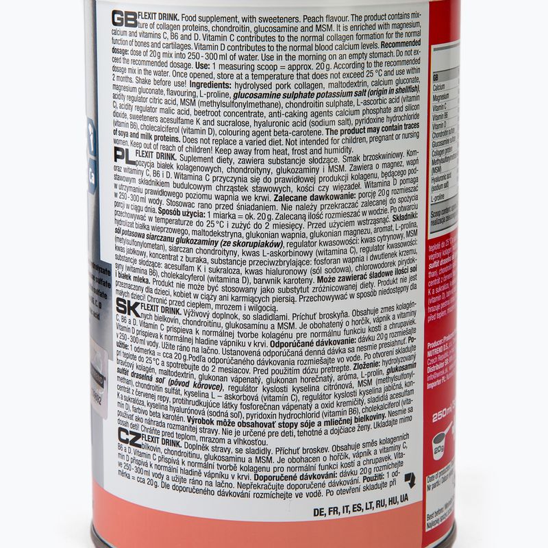 Flexit Drink Nutrend 400g regenerare articulară piersică VS-015-400-BR 2