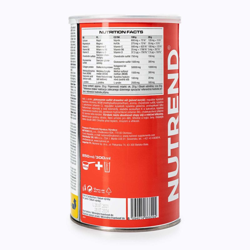Flexit Drink Nutrend 600g de regenerare a articulațiilor cu lămâie VS-015-600-CI 2