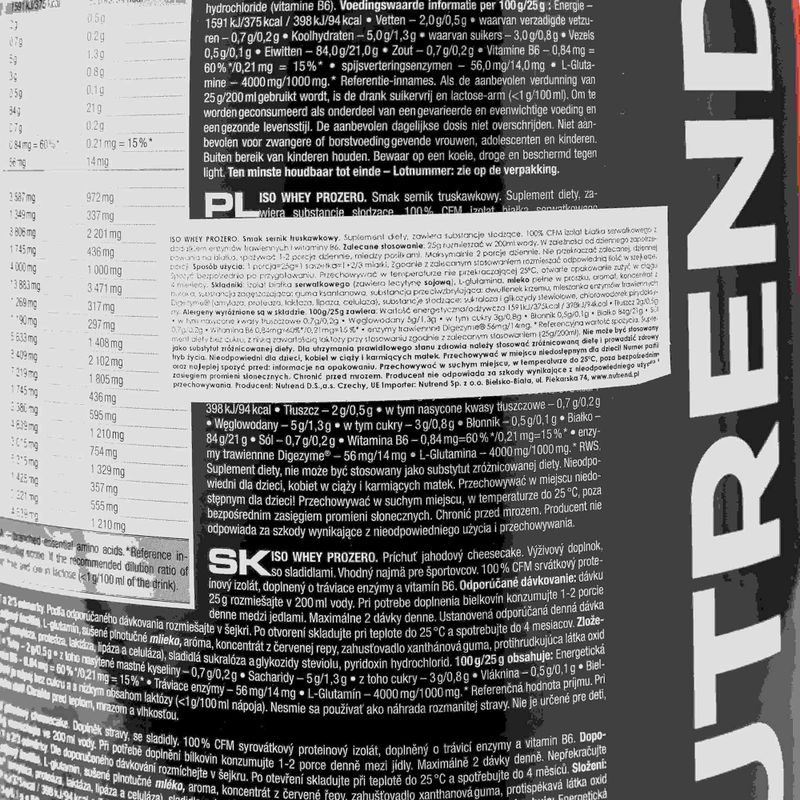Zer Nutrend Iso Prozero prăjitură cu brânză și căpșuni VS-102-2250-JHC 3