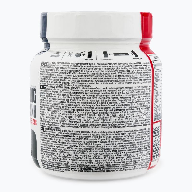 BCAA Mega Strong Nutrend aminoacizi 400g coacăze negre VS-106-400-ČR 2