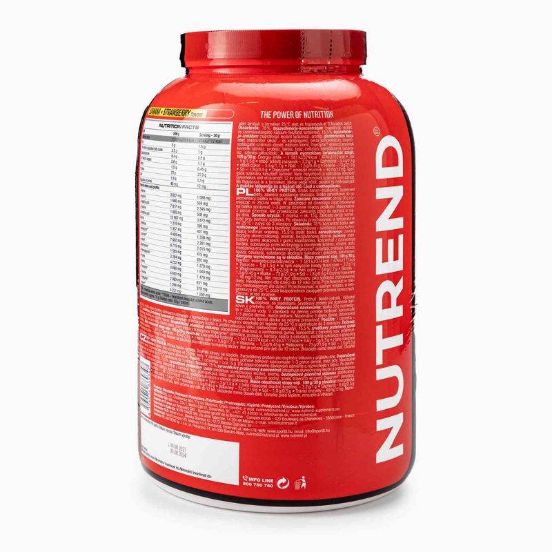Whey Nutrend 100% Protein 2250g banane-frăguțe VS-032-2250-BAJH 2