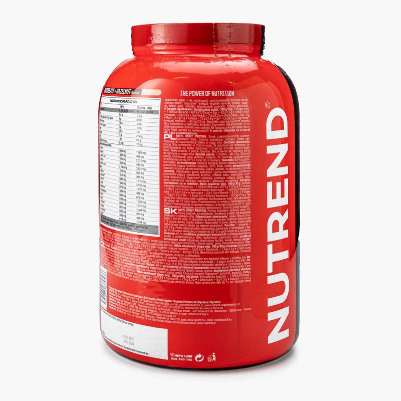 Whey Nutrend 100% Protein 2250g ciocolată cu nuci VS-032-2250-ČLO 2