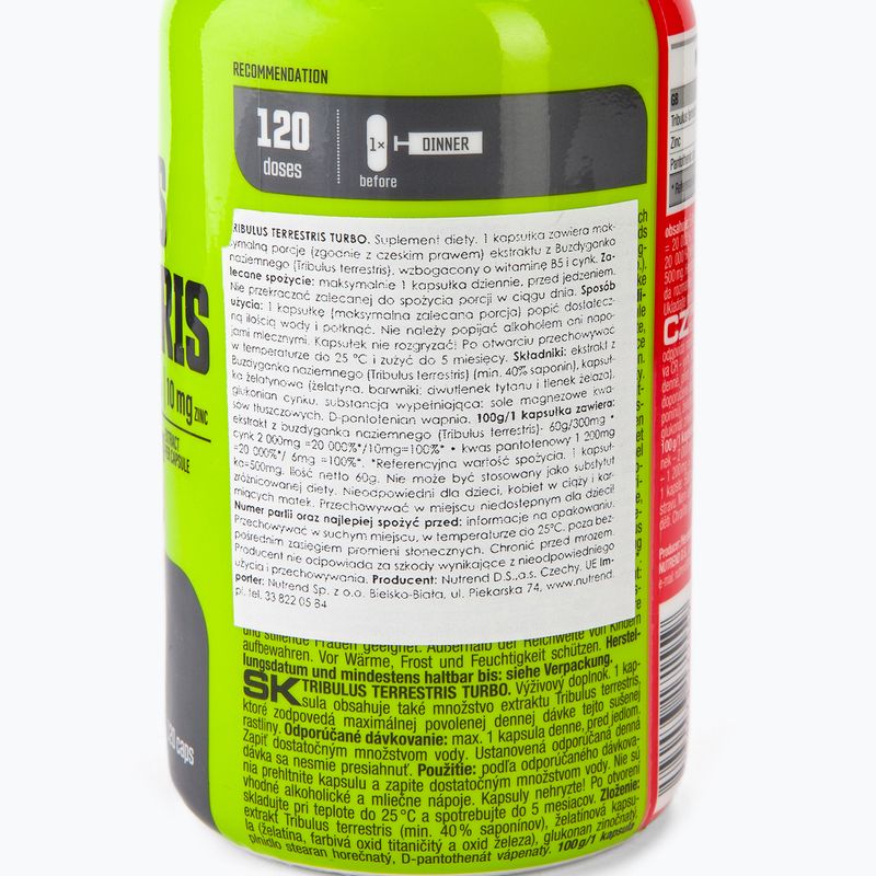 120 de capsule Nutrend Tribulus Terrestris Turbo capsules, verde, VR-046-120-xx 2