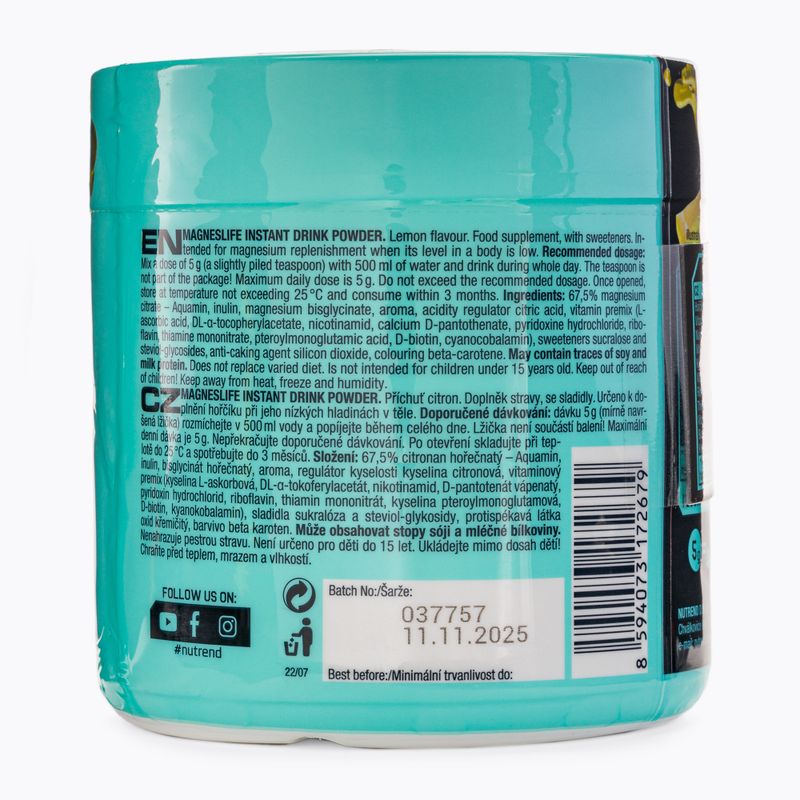 Magneziu Nutrend Magneslife Magneslife Instant Drink Powder 300 g lămâie VS-118-300-CI 3
