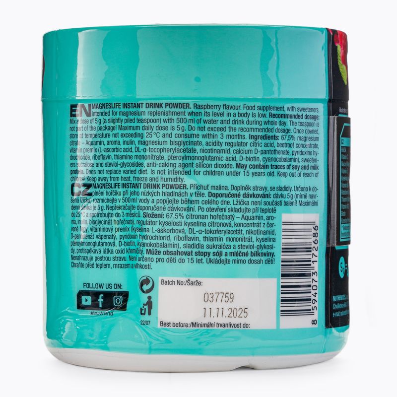 Magneziu Nutrend Magneslife Magneslife Instant Drink Powder 300 g zmeură VS-118-300-MA 3