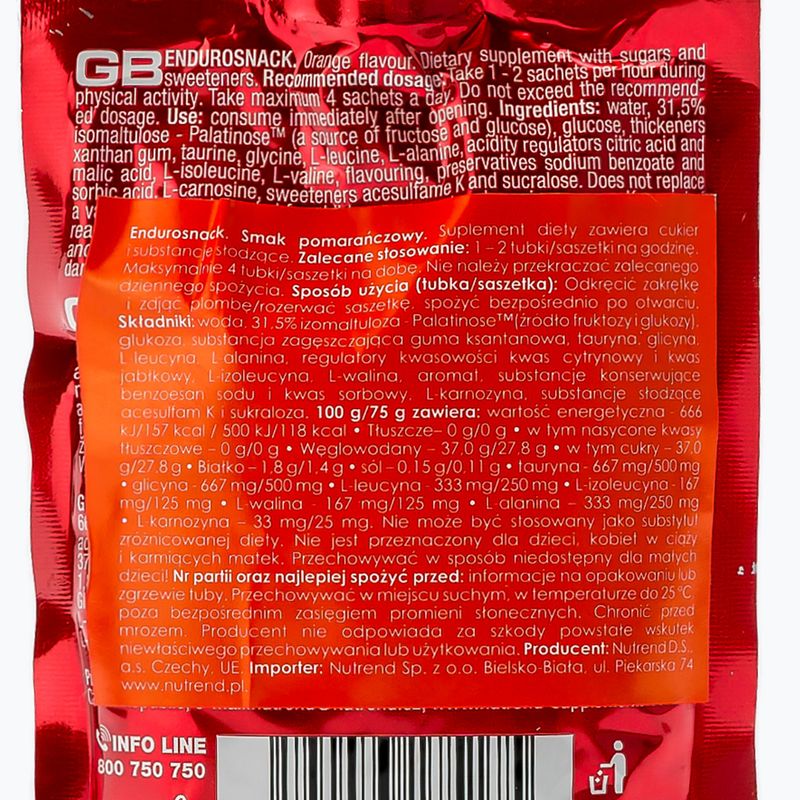 Nutrend energy gel Endurosnack pliculeț 75g portocaliu VG-005-75-PO 2