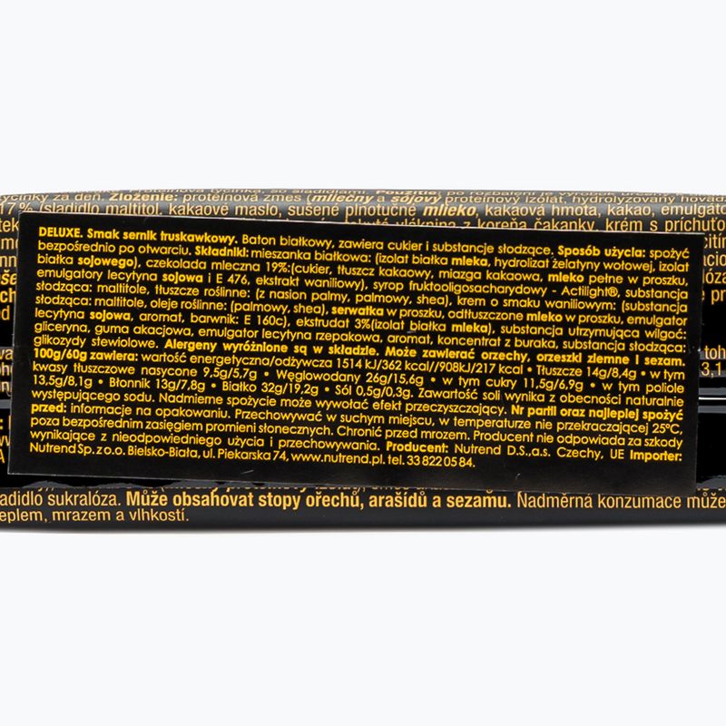 Nutrend Deluxe Protein Bar 60g prăjitură cu brânză și căpșuni VM-040-60-JHC 2
