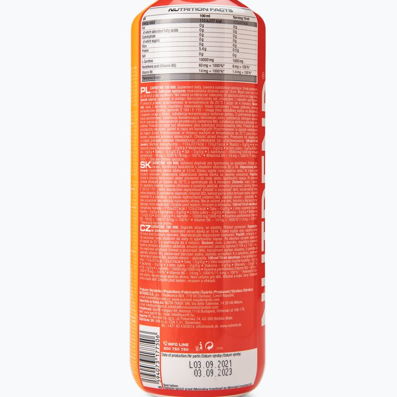 L-Carnitină Carnitină 100 000 Nutrend arzător de grăsime portocaliu VT-069-1000-PO 2