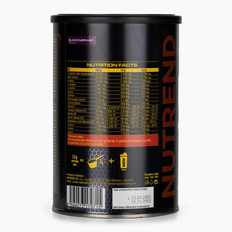 Nutrend pre-antrenament N1 510g coacăze negre VS-067-510-ČR 2
