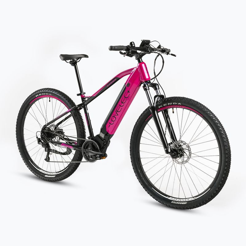 LOVELEC bicicletă electrică Sargo 20Ah roz/negru B400342 2