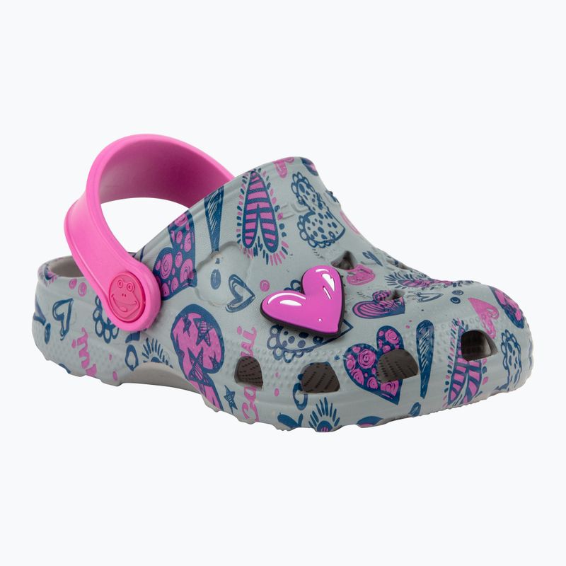 Coqui Little Frog mid.grey/fuchsia love/amulet sandale pentru copii 8