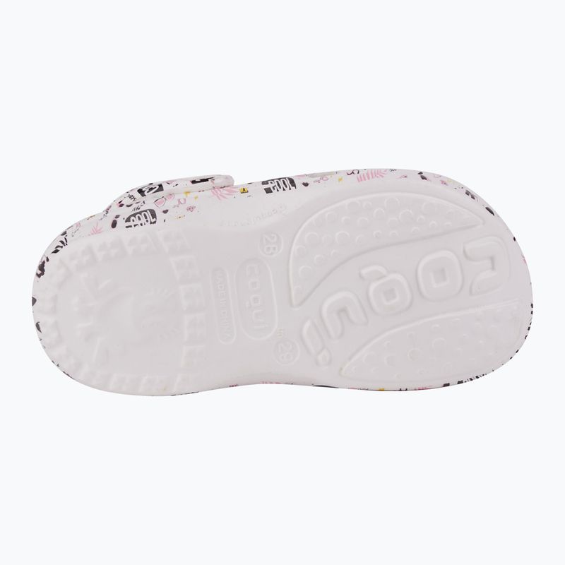 Coqui Big Frog sandale albe pentru fete pwr/amulet