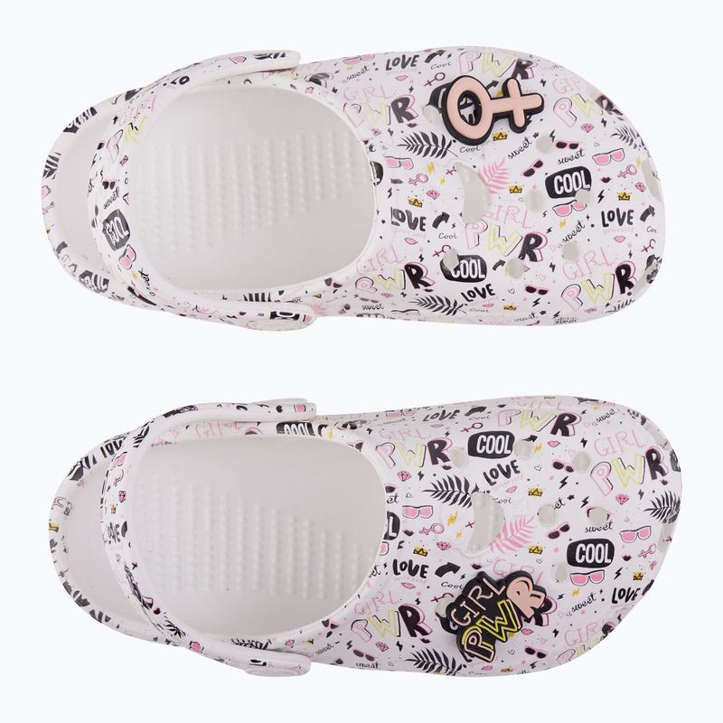 Coqui Big Frog sandale albe pentru fete pwr/amulet
