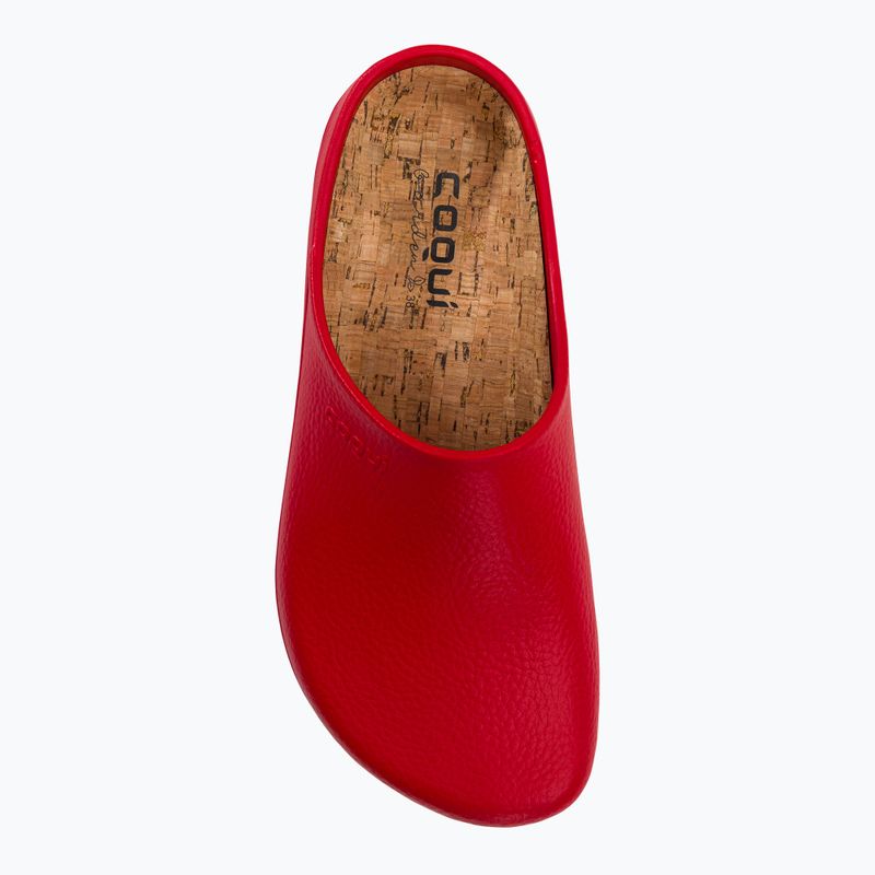 Coqui Seed noi flip-flops pentru femei din plută roșie 6