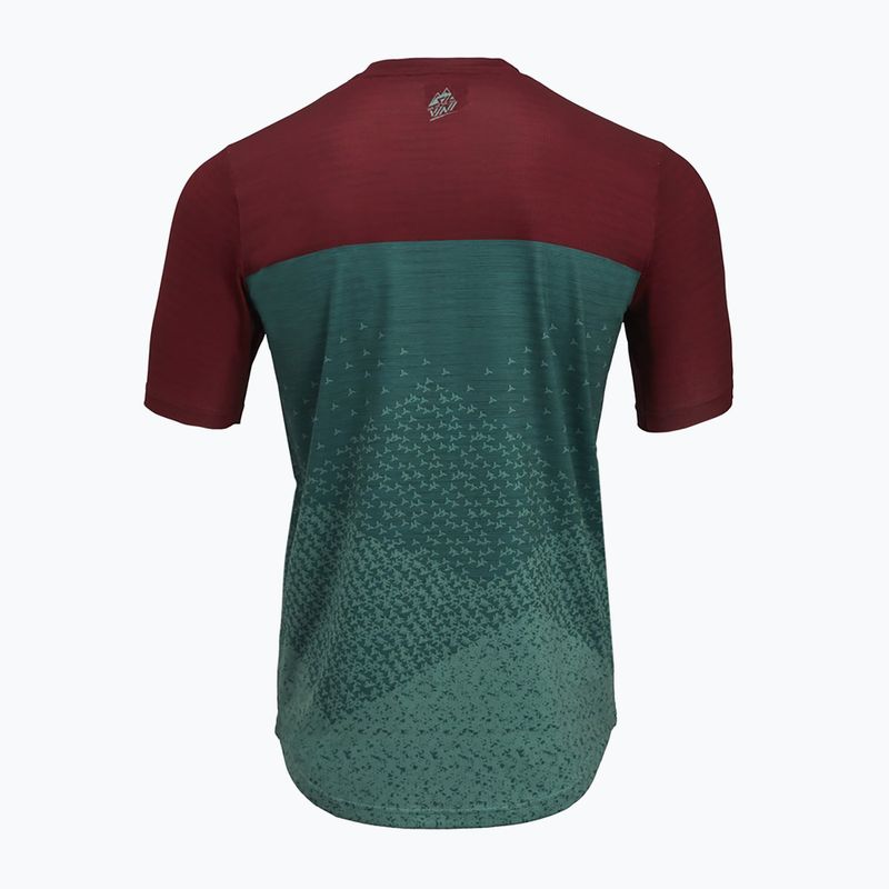 Tricou de ciclism pentru bărbați SILVINI Denno maroon-verde 3121-MD1803/92432 2