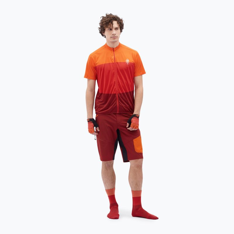 Pantaloni scurți de ciclism pentru bărbați SILVINI Rango Pro merlot/oranj SILVINI Rango Pro merlot/orange 2