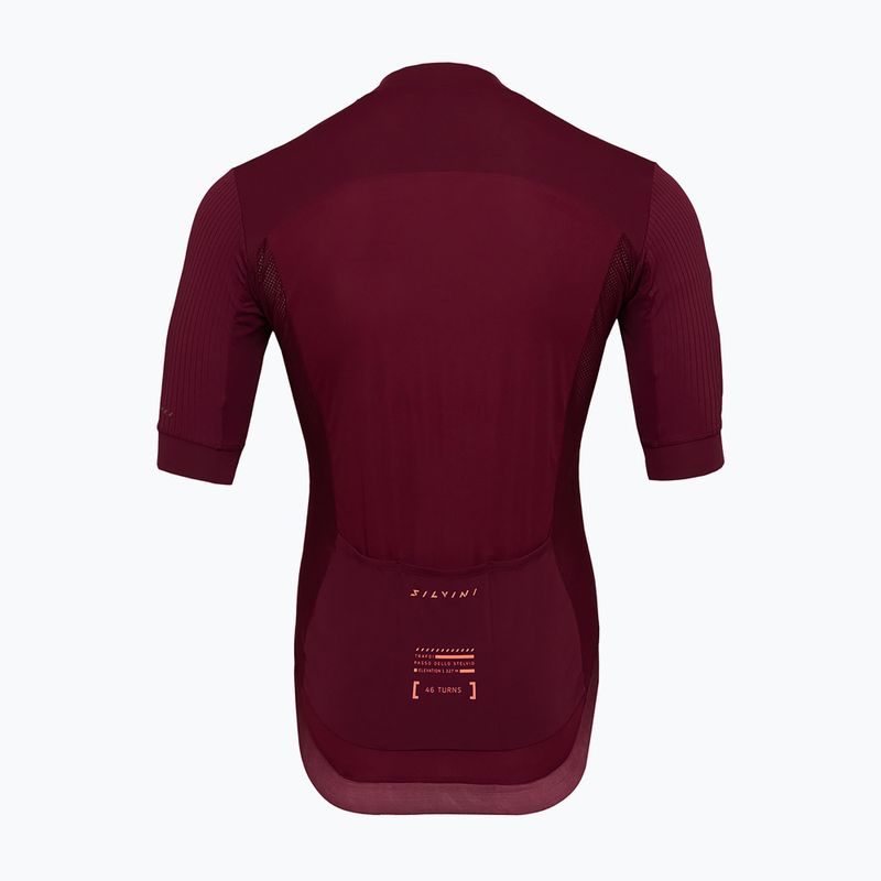 Tricou de ciclism pentru bărbați Silvini Trafoi merlot 2