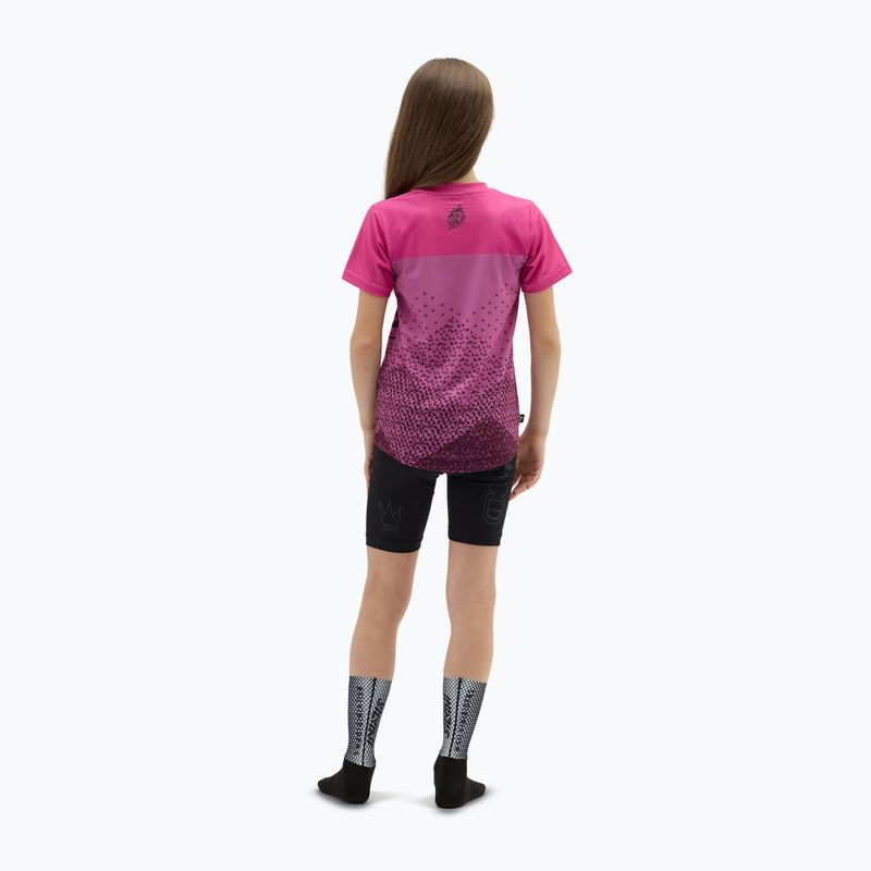 Tricou de ciclism pentru copii  SILVINI Denni plum/pink 4
