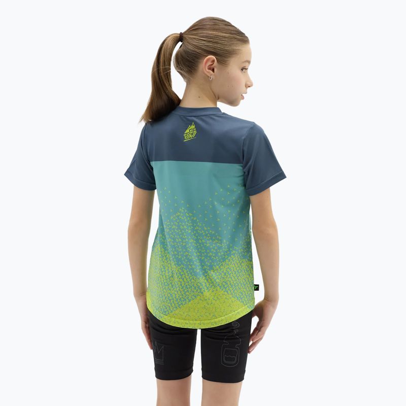 Tricou de ciclism pentru copii SILVINI Denni neon/blue 3