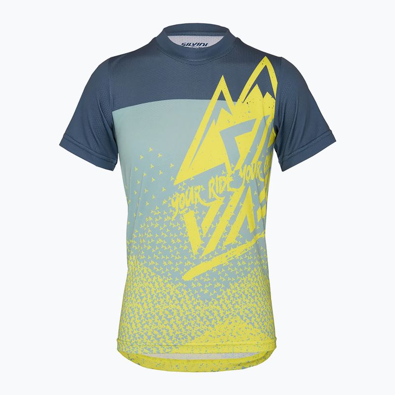 Tricou de ciclism pentru copii SILVINI Denni neon/blue 4