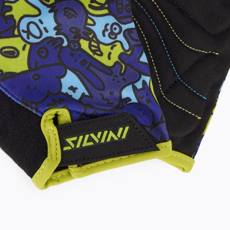 Mănuși de ciclism pentru copii SILVINI Locri blue/neon 4