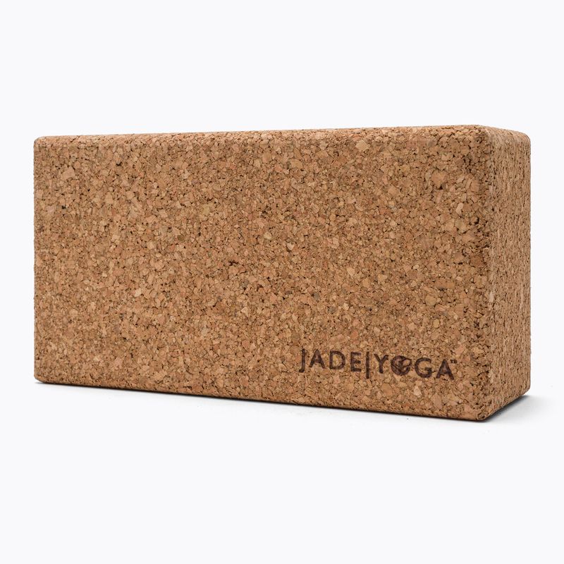 JadeYoga Cork Block Mic maro deschis CYBS 3