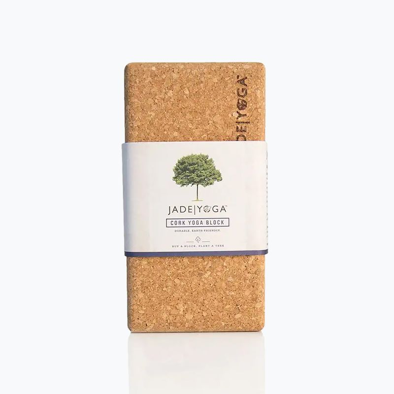 JadeYoga Cork Block Mic maro deschis CYBS 7
