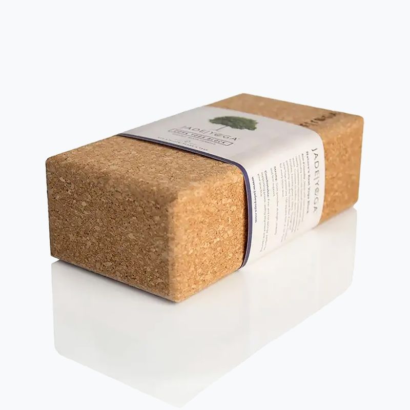 JadeYoga Cork Block Mic maro deschis CYBS 8